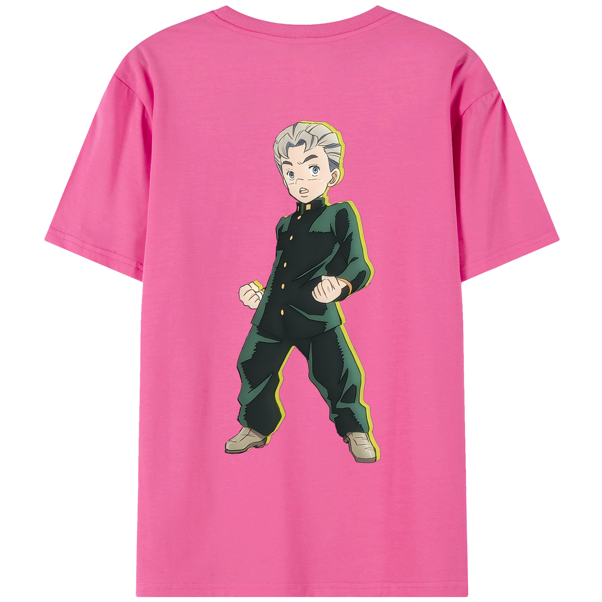 （画像用） ジョジョの奇妙な冒険 広瀨康一 JoJo's Bizarre Adventure Hirose Koichi レディース半袖Tシャツ(バックプリント)